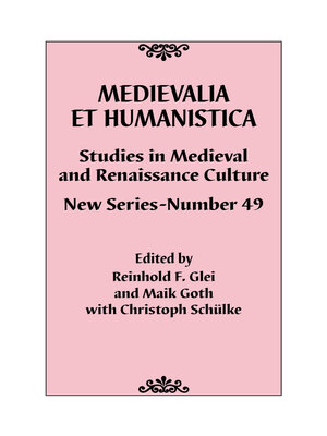 cover image of Medievalia et Humanistica, No. 49